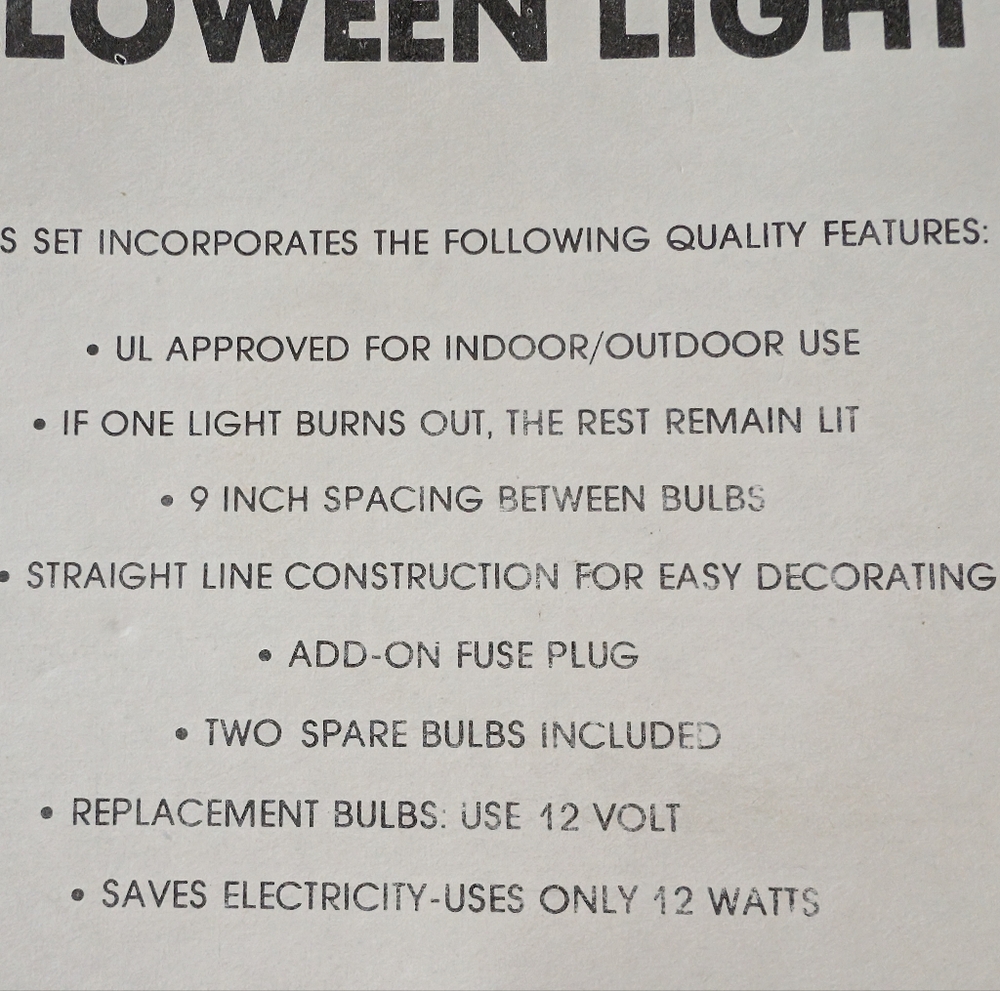 Vintage Jack-o'-lantern Halloween Lights - Picture 3 of 10